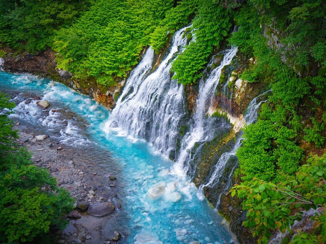 北海道美瑛町　白ひげの滝